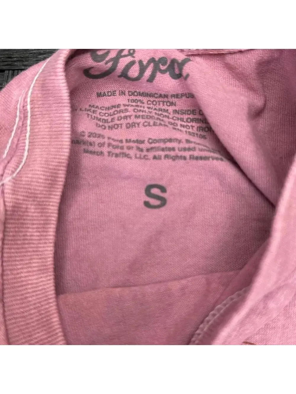 Vintage-Style Pink Ford Bronco T-shirt, Small